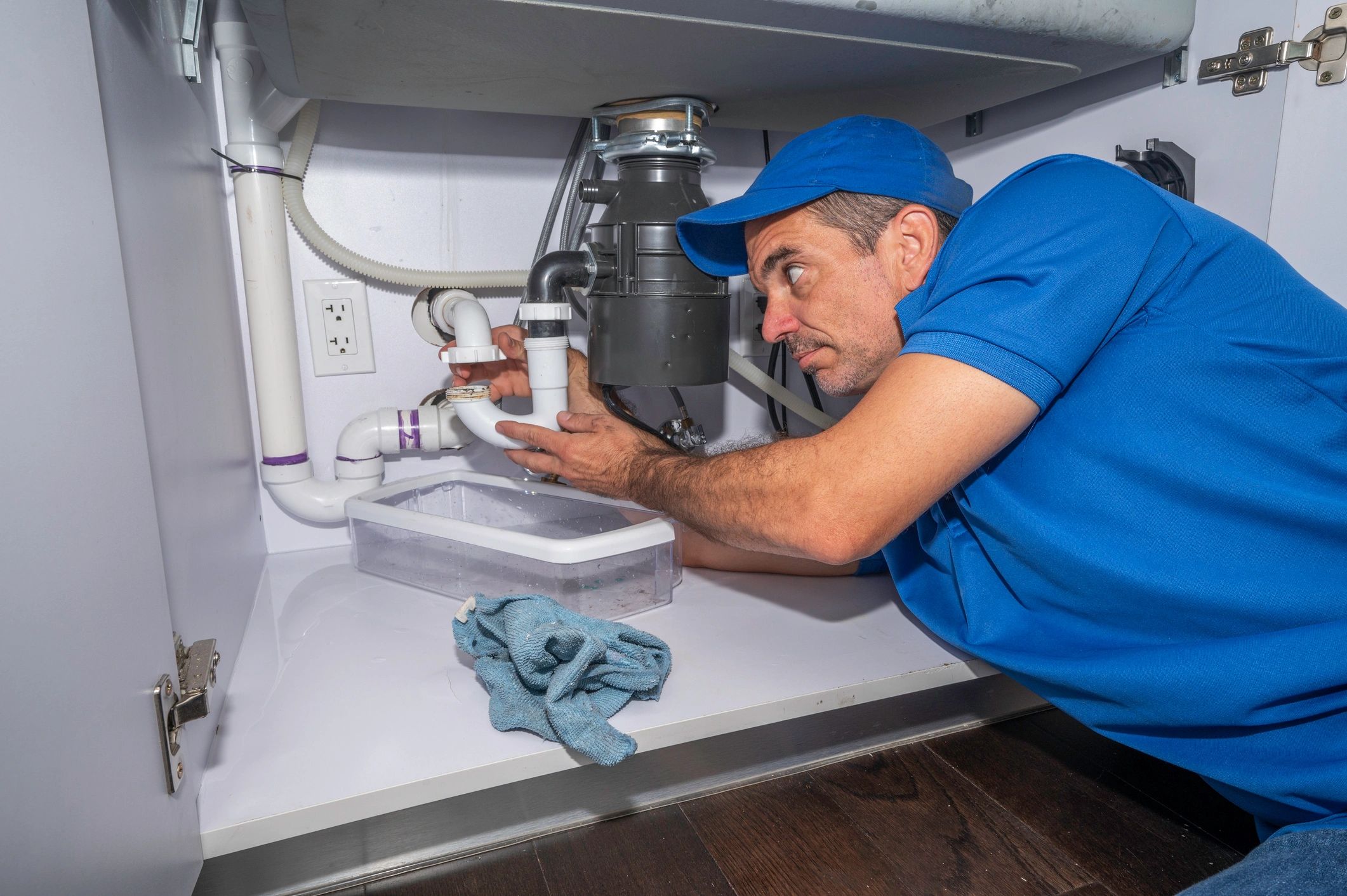 Modern water heating system installed